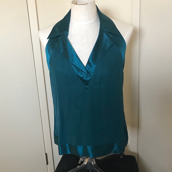 ❌SOLD❌2 for $15 NWT tuxedo style silk blouse sz - Picture 2 of 6
